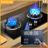 Gas Stove Cooktop Double-Hole Fierce Fire Household Tempered Glass Panel Natural Liquefied 2 Burner Built-in Kitchen Cooker Tool 1