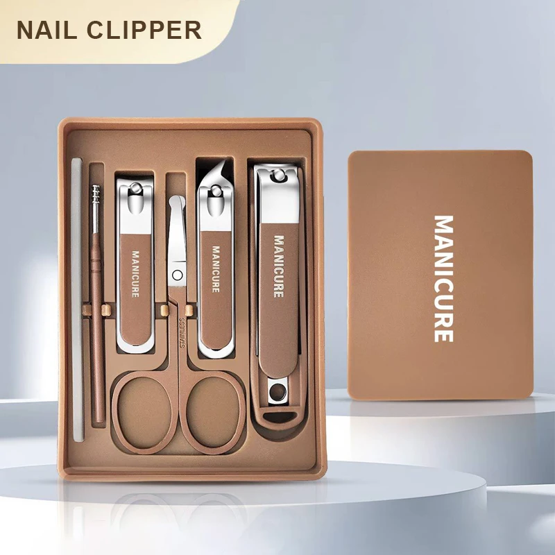 Nail Clipper Set Home Nail Clipper Ear Scoop Manicure Tool Splashproof travel kit 6 in 1 6 PCS