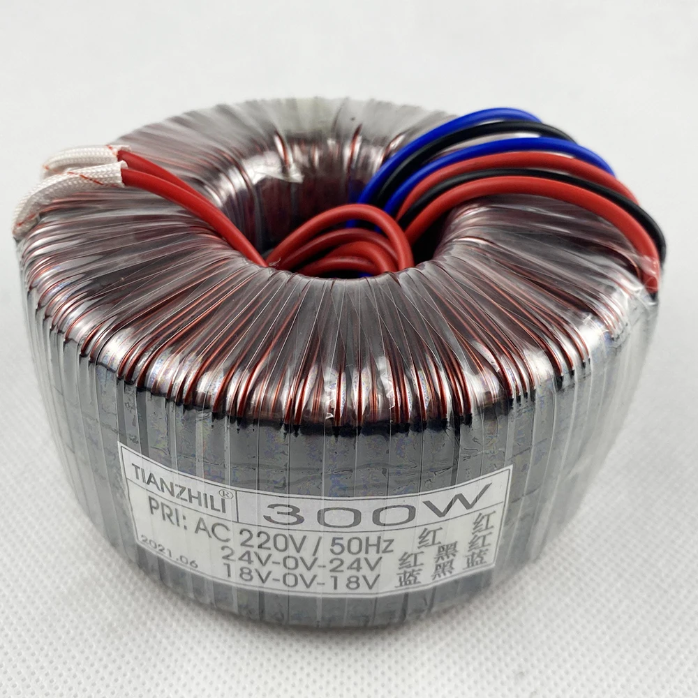 300W toroidal transformer 220V to dual 24V dual 18V power amplifier transformer audio amplifier power supply can be customized 3