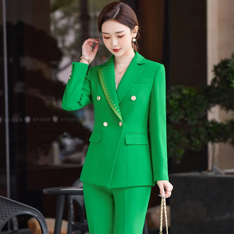 

Женский деловой пиджак, костюм большого размера, весна 2023, новый модный темпераментный костюм, деловая одежда, Комбинезоны