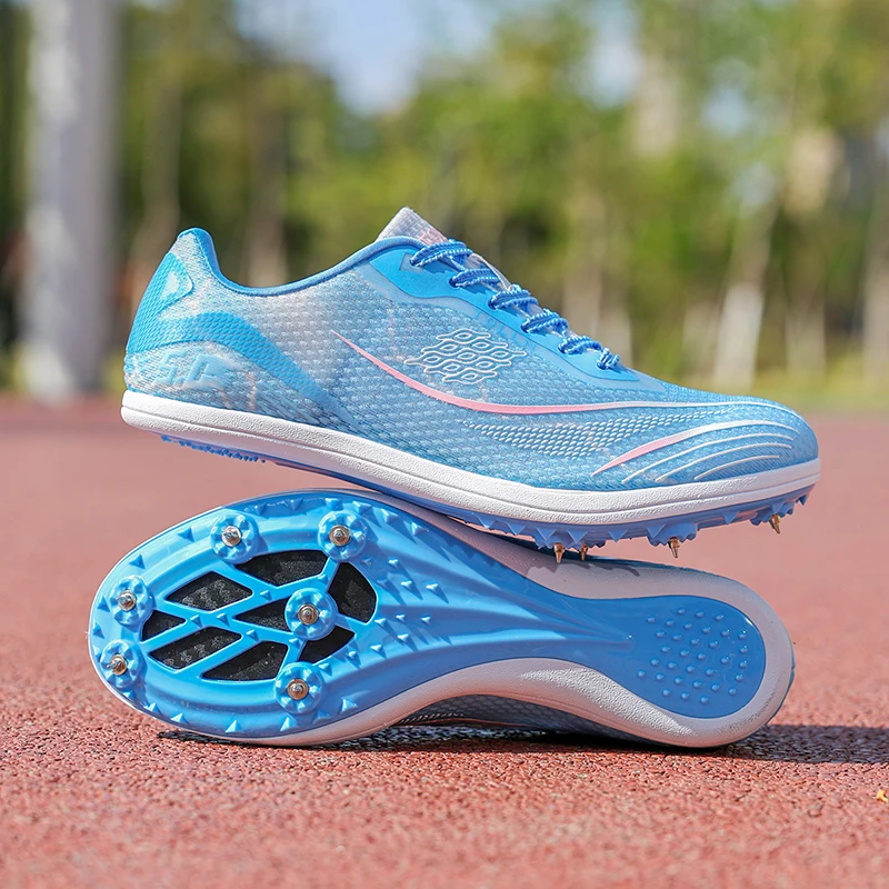 Men Professional Track Spike Field Shoes Sneakers Training Jump Soft Lightweight Racing Match Jumping Footwears Running Lace-up 5