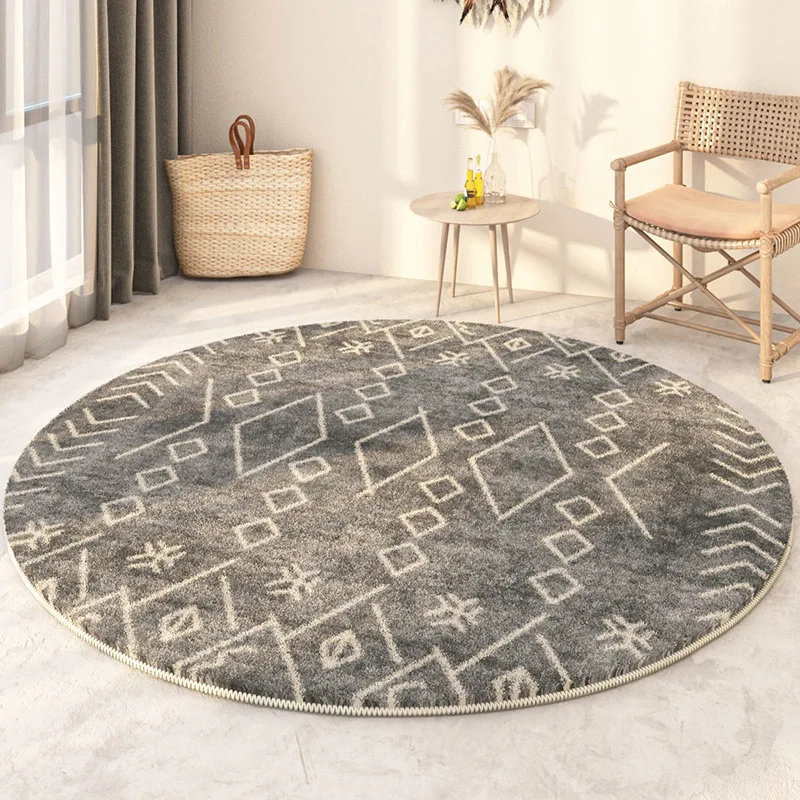 thumbnail image 1 of Alfombras redondas geométricas artísticas para sala de estar, dormitorio, alfombras para sala de estar, sofá, mesita de noche, alfombras de juego para niños, alfombra suave y esponjosa para silla, 1 of 5