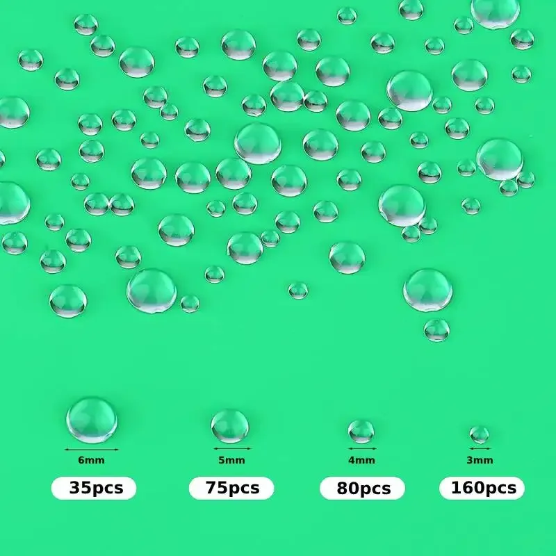 350Pcs Clear Dewdrop Holographic Water Droplets Embellishments Card Making Resin Beads for DIY Crafts