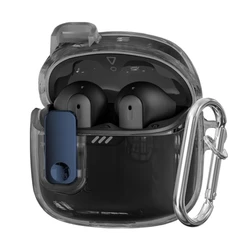Electroplated Lock Buckle Bluetooth Headset Case: Sleek Anti - drop Protective Cover - JBL TUNE FLEX (Transparent black)