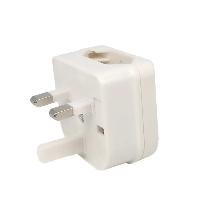 Universal Euro to UK Plug Adapter with Adjustable Fuse