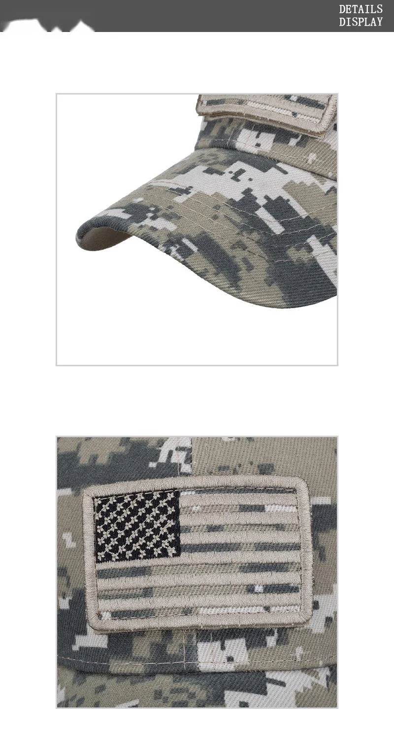 New Hat, American Flag Camouflage Sticker, Embroidered Baseball Cap, Net Cap, Men's Cap, Duck Tongue Cap, Cross-border B688_voghion.com