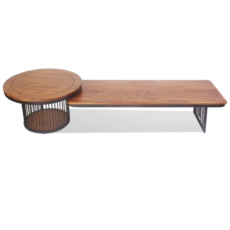 

Solid Wood Bay Window Short Coffee Table Living Room Creative Simple Antique Home New Chinese Zen Small Tea Table