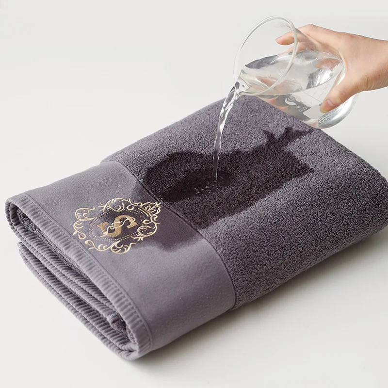 Luxury Bath Towel Embroidered Bathroom Towels Cotton Soft Highly Absorbent Patterned Bathroom SPA Shower Cloth Large Size 80x150 3