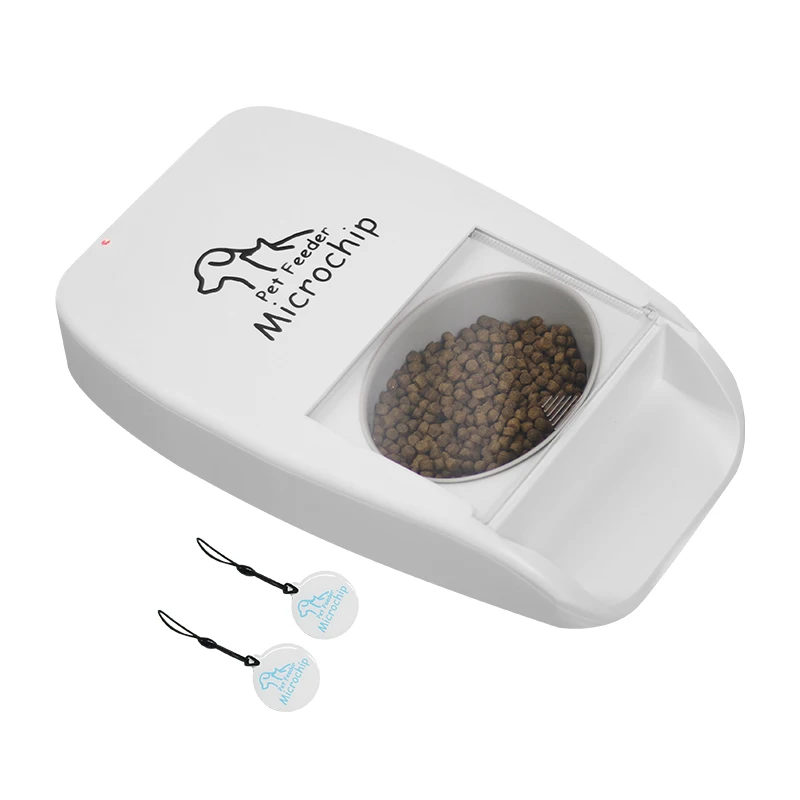 

Smart Microchip Rifd Identification Auto Pet Food Dispenser Pet Bowl RFID Identification Version White Pet Feeder