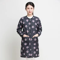 1pc Barber Pet Shop Waterproof Long Sleeve Gown Apron Unisex Breathable Pro Labour Suit Cape For Hairdresser Hair Cutting Smock 2