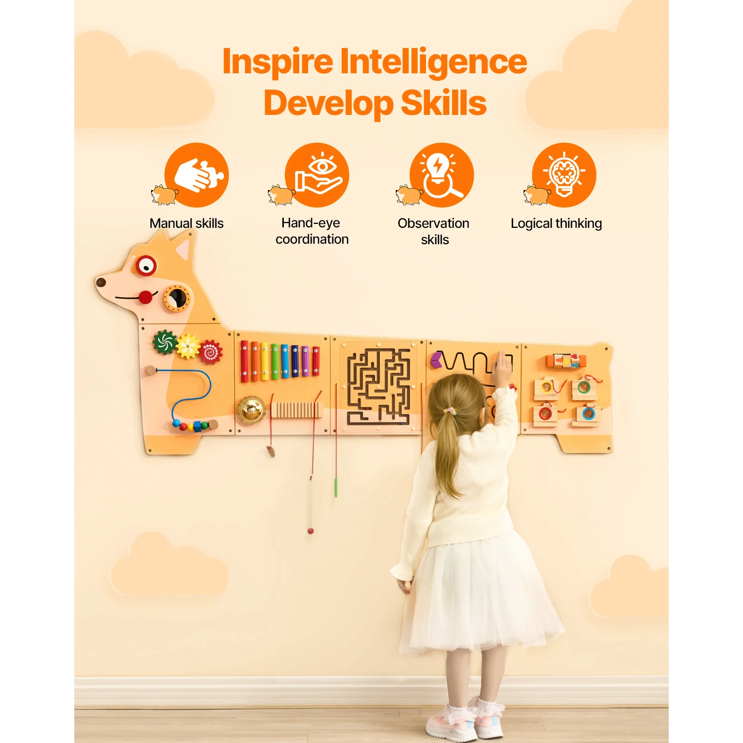 VEVOR Puppy Busy Wall Panel 4