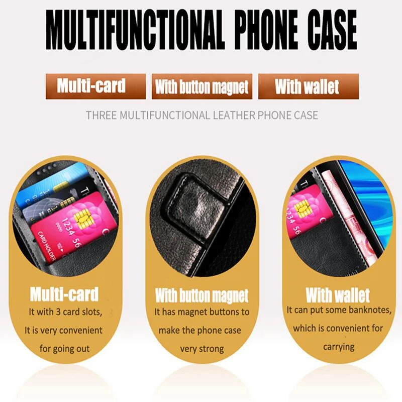 Luxury Magnet Leather Flip Phone Case For Nokia 1 2 3 5 6 8 9 7 3.1 5.1 6.1 7.1 Plus 8.1 4.2 X5 X6 X7 Wallet Card Holder Cover