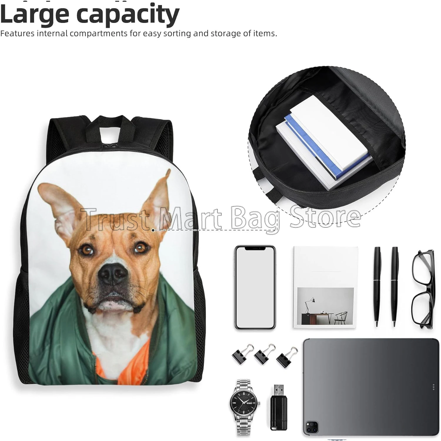 Personalisiert Laptop Rucksack - Individueller Rucksack Mit Foto & Name 30x15x45cm