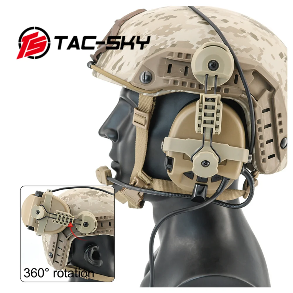 TS TAC-SKY Tactical Helmet ARC Track Adapter Headset Accessory Helmet Mount Sordin Brackets for MSA SORDIN Tactical Headset