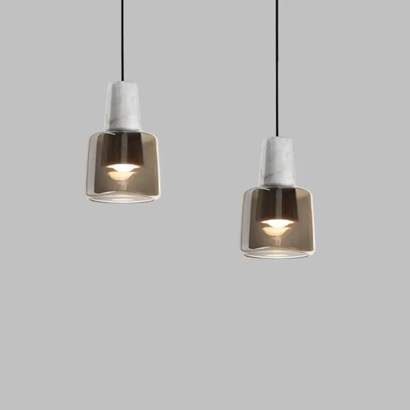 

Nordic Marble Glass Chandelier Simple Luxury Light Dining Room Bar Bedside Background Suspension Lamp Home Decor Ceiling Lamps