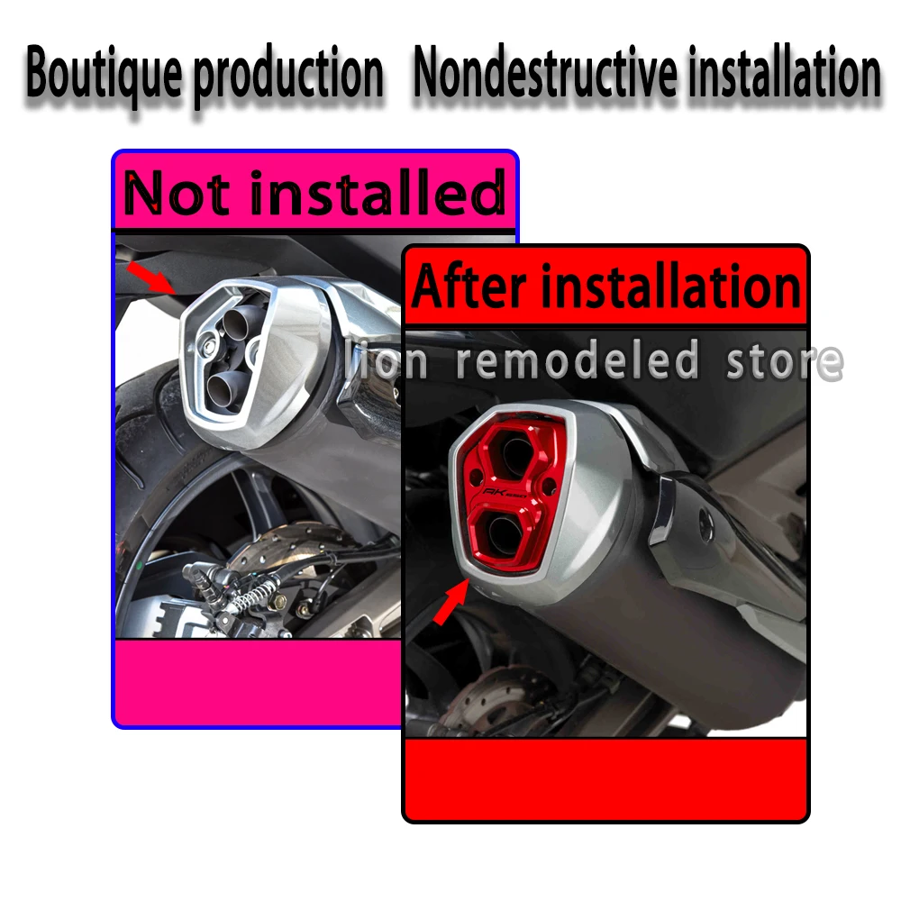 ToprP Heckverkleidungsabdeckung Für KYMCO AK550 (2017-2023) - Aluminium Rohrschutz In Rot