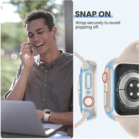 Verre + couvercle pour boîtier de montre Apple 8 7 6 SE 5 9, accessoire iWatch, protecteur d'écran, série Apple watch 44mm 45mm 41mm 40mm 42mm 38mm 5