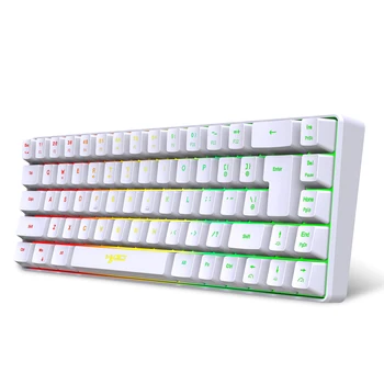 60% wired gaming keyboard, RGB backlight ultra compact mini keyboard, waterproof small compact 61 key keyboard for pc/Mac gamers 8