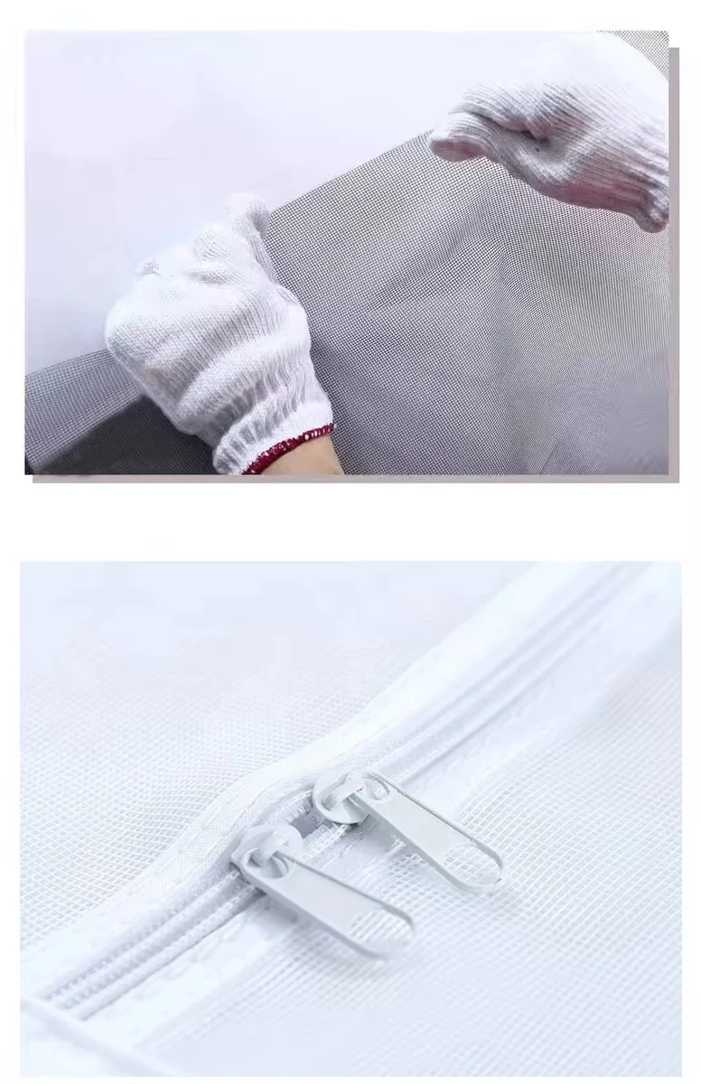 1개 지퍼형 스크린 도어, 모기, 고양이, 개 보호용 U자형 두꺼운 메쉬, 가정 및 침실용 탈출 방지망
