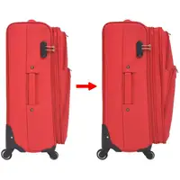 Ensemble de 3 valises souples rouges, ensemble de bagages souples 3 pièces, ensemble de valises rouges avec serrure TSA, sacs de voyage légers 7
