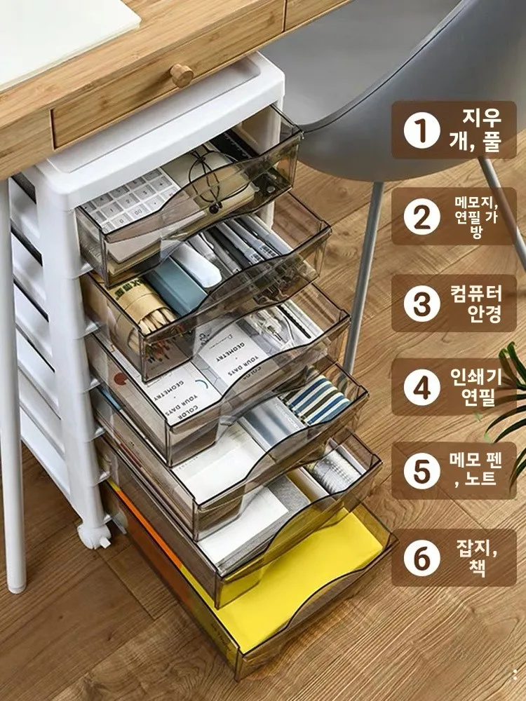 데스크탑 서랍형 화장품 수납함 향수 캐비닛 보석함 독립형 바닥 설치형 정리함 (침실 및 욕실용)