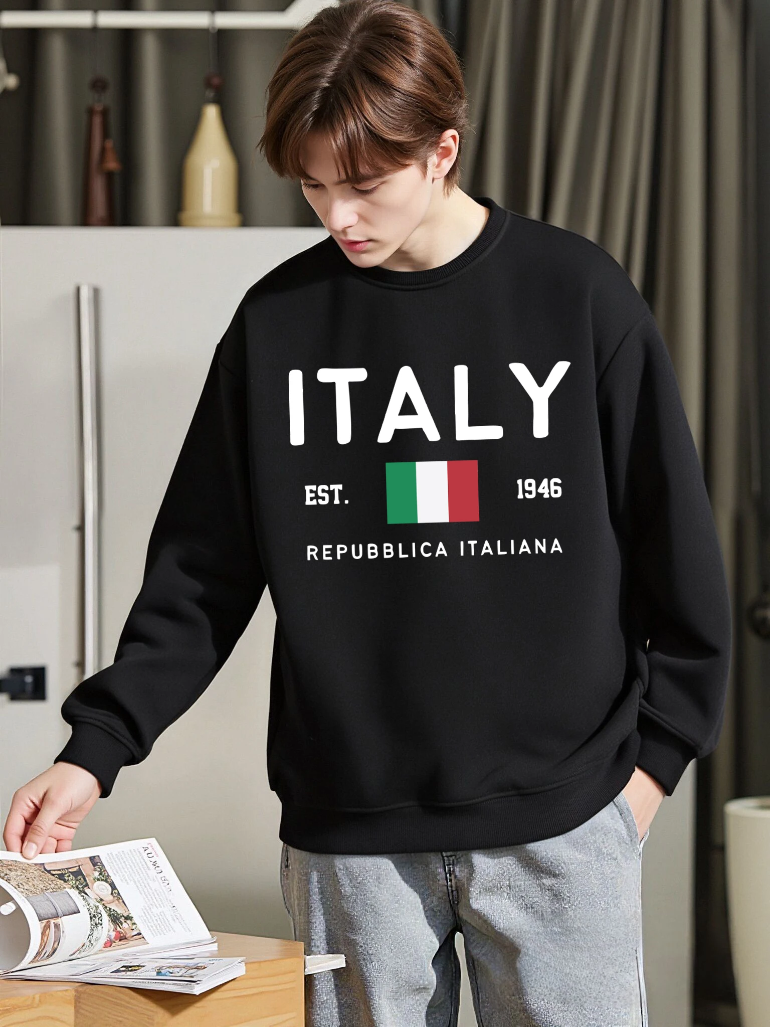 إيطاليا Repubblica Italiana الرجال البلوز الشارع ع...