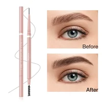 1PC Waterproof Double-Ended Eyebrow Pencil 1.5mm Ultra Fine Eyebrow Pencil Sweat-proof Long Lasting Professional Eye Makeup 1