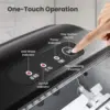 Countertop Ice Maker Machine, with Handle, 27lbs/24Hrs, 6Mins/9 Pcs ice Cubes, Countertop, Self-Cleaning with Ice Basket/Scoop 4