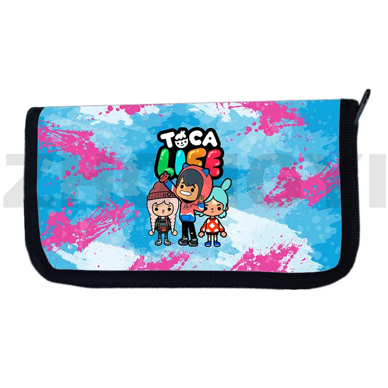 

New Women Toca Boca 3D Print Wallet for Girls Cartoon Toca Life World Game Cash Bags Coin Purse Ladies Card Holder Clutch Purse