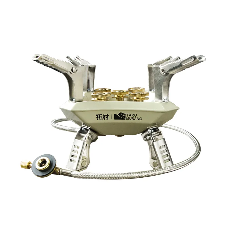 Fornello Da Esterno Fornello Da Picnic Fornello A Gas Antivento Fornello A Cinque Stelle Ad Alta Potenza Fornello A Gas Portatile Fornello Da Campo At