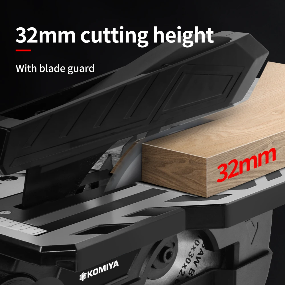 KOMIYA Tiltable Miter Saw Portable And High Precision Saw With Upper Table For Comfortable Use And Big Cutting Capacity