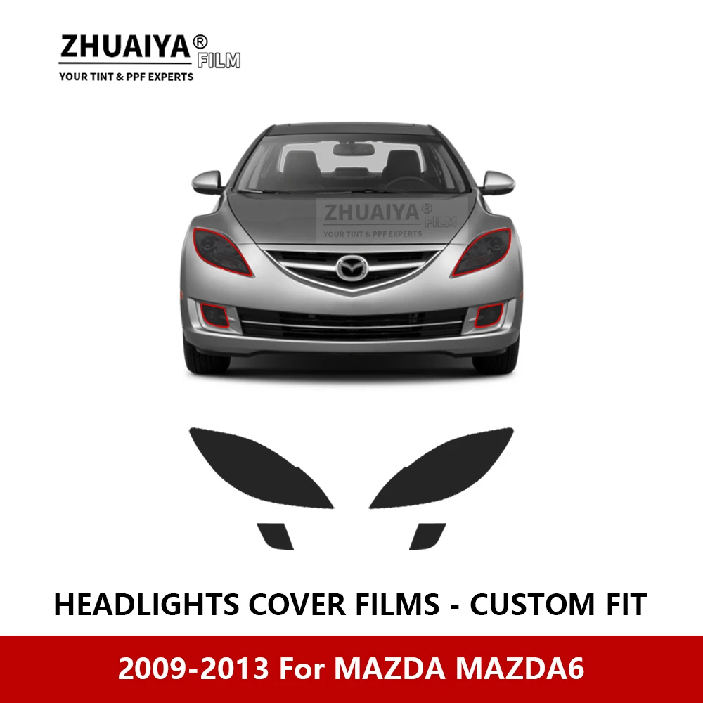 

Для MAZDA MAZDA6 2009-2013 Автомобильная внешняя фара против царапин PPF предварительно отрезанная Защитная пленка для ремонта автомобильные наклейки аксессуары