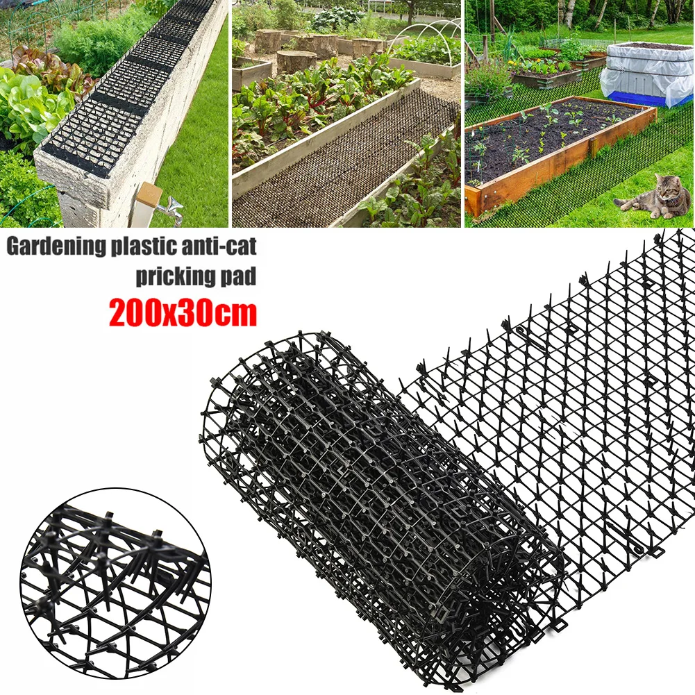 Cat Scat Mat Cat Safety Net 1 pcs Garden Cat Scat Repellent Mat Prickle Strip Anti Cat Net Spike Deterrent Keep Dog Away Digging Climbing Pet Supplies