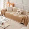 Nordic Style Tassel Throw Blanket  4 Season Use Sofa Cover with Dust & Anti Cat Scratch Protection Ideal for Travel & Home Decor 1