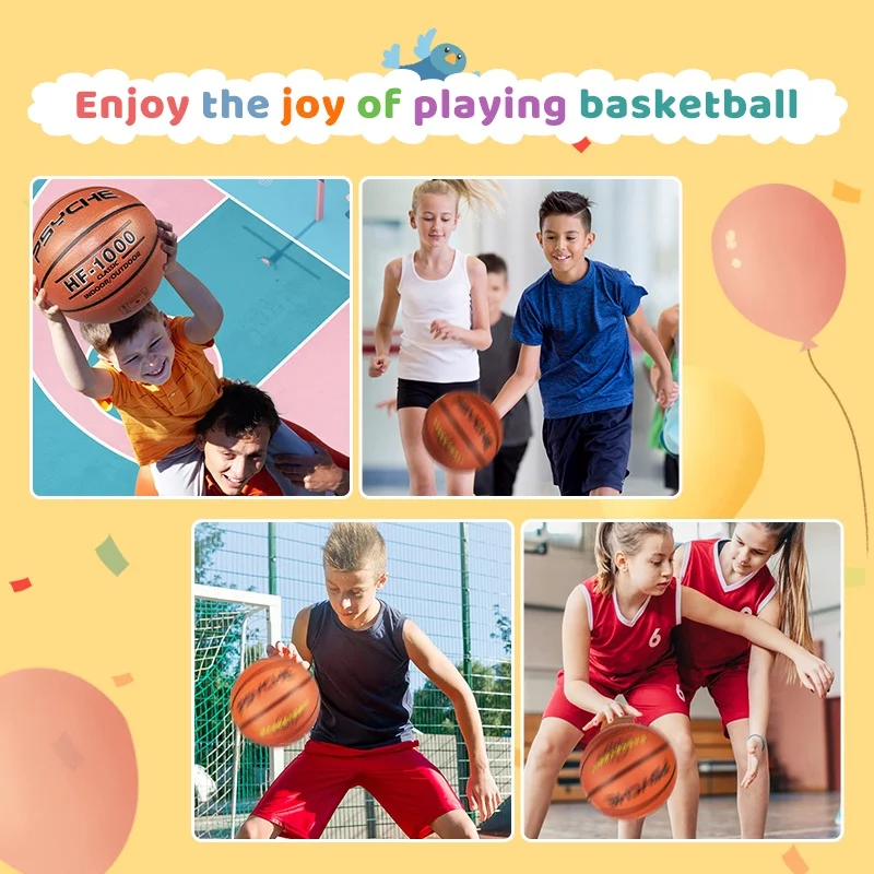 Basketball Ball Size 3 Size 5 7 Kids Youth Adult (With Free Pin、 Net、Pump)