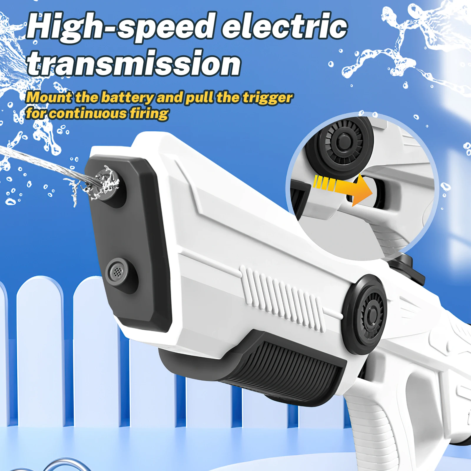 Electric Water Pistol Automatic High Capacity Water Gun Water Fight Toys