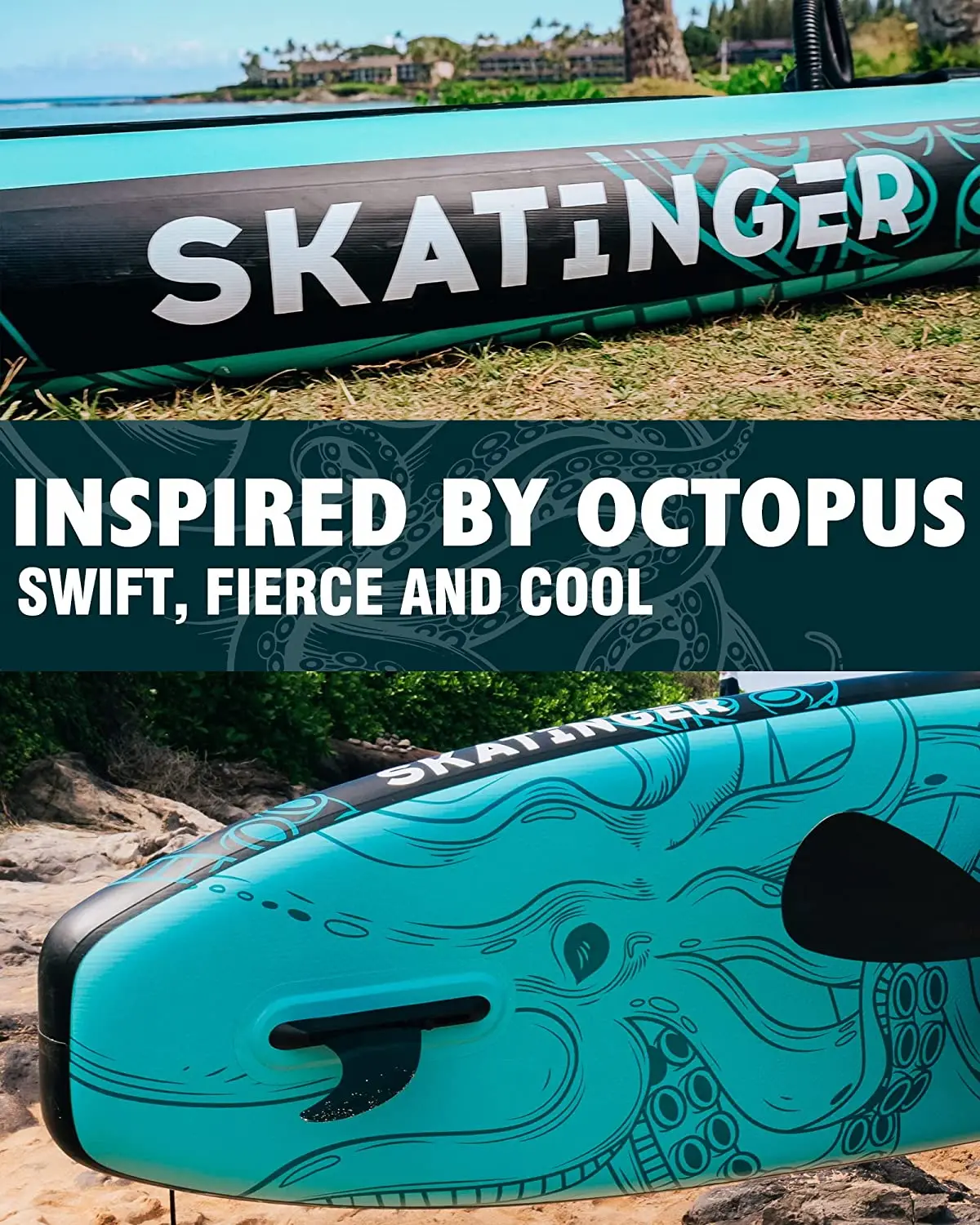 Skatinger Inflatable Paddle Boards 11'x34''x6'' Water Sports For Adults  Stand Up Sup Board Paddling And Fishing Accessories - AliExpress