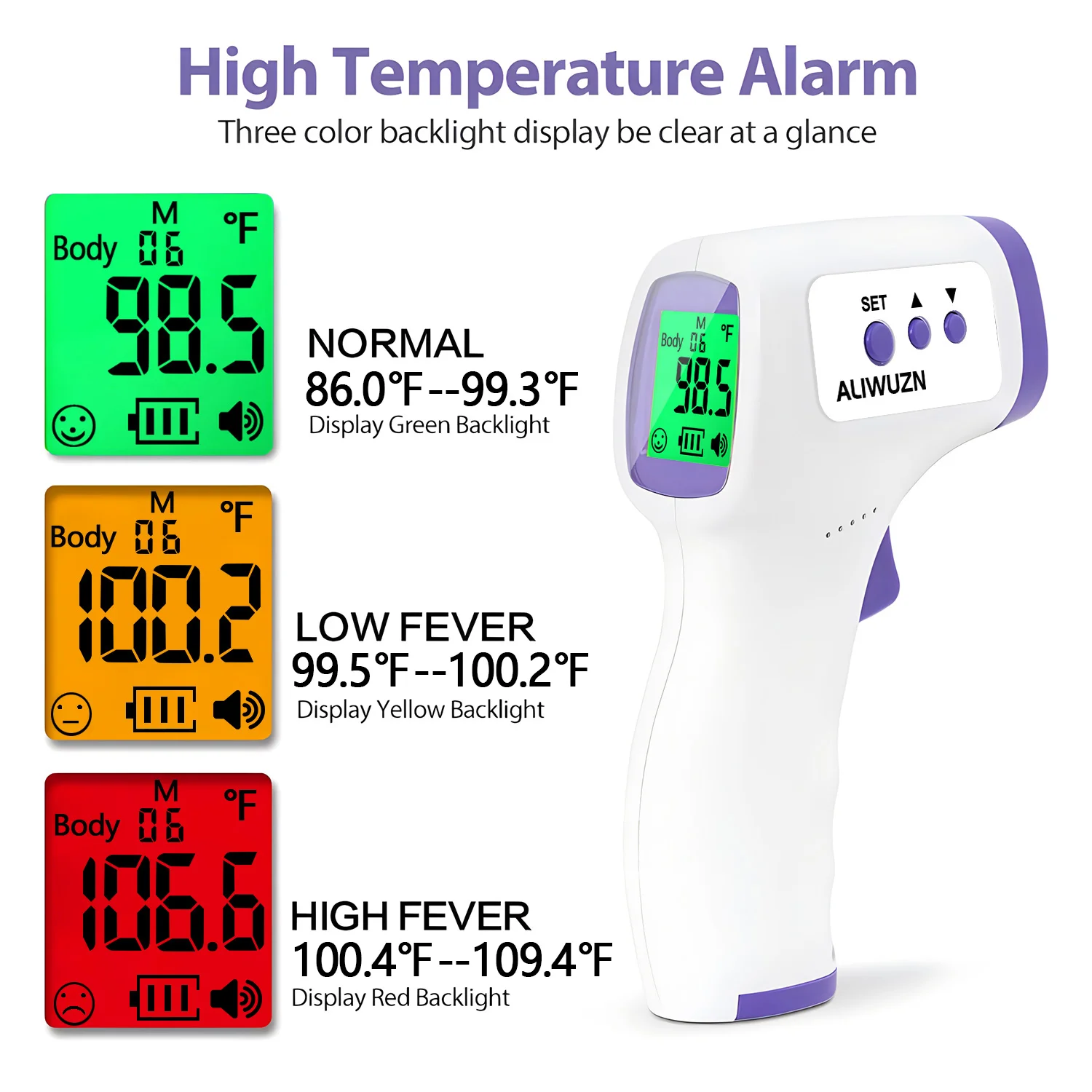 Digital Thermometer No-Touch Forehead Thermometer Infrared Digital Thermometer Infrared Temperature Gauge For Adults And Kids Measurement Tool