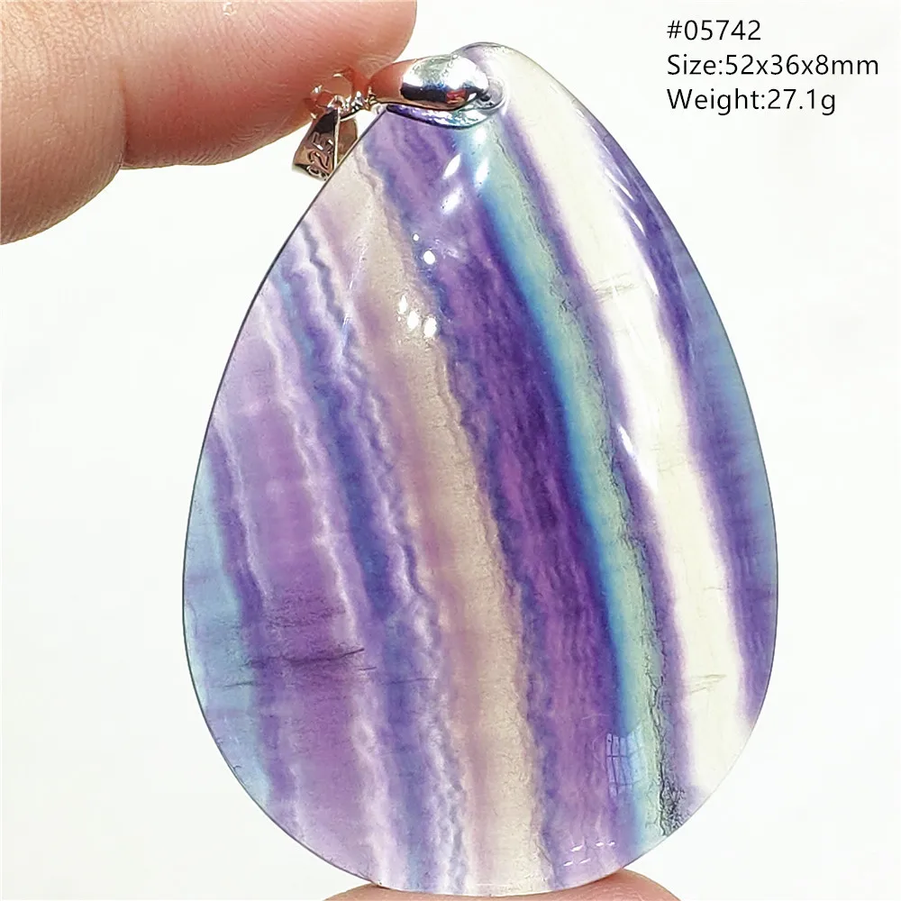 Natural Colorful Fluorite Quartz Pendant Necklace Jewelry For Women Men