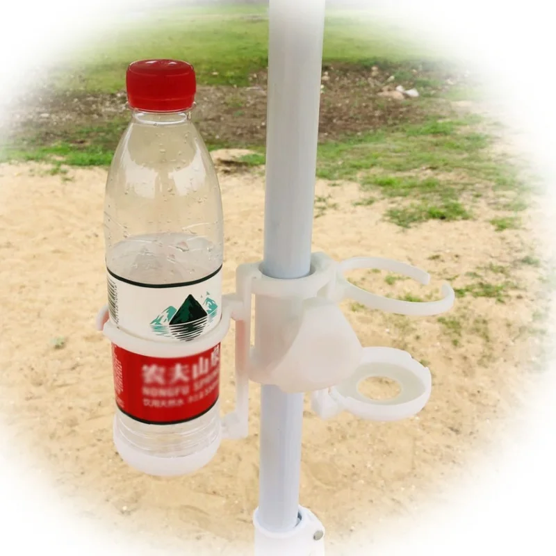 Portable Plastic Beach Umbrella Cup Holder Water Support Multiple Functions
