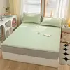 2025 new Class A solid color simple summer cool silk ice Doudou mat mattress fully enclosed and machine washable 3