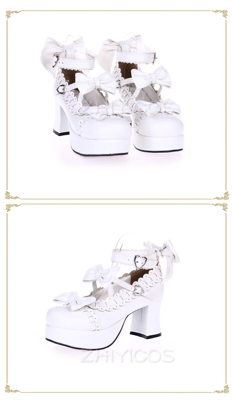 Neuer japanischer Stil Lolita Schuhe Mädchen Prinzessin Schuhe Hochhackige Schuhe mit Schleife 7