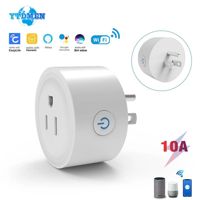 Aubess 10A 16A 20A US WiFi TUYA Smart Socket Plug Remote Control Home  Appliances Smart Living Life Work With Alexa Google No Hub - AliExpress