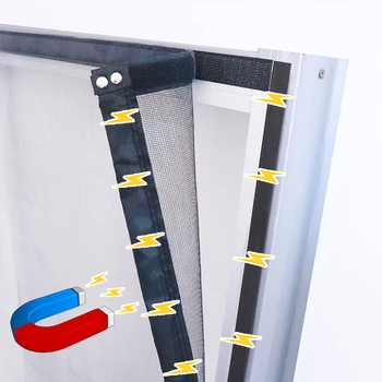 마그네틱 스크린 윈도우 모기장, 보이지 않는 유리 섬유 메쉬 에어 얇은 명주 그물, 곤충 파리 방지 커튼, 맞춤형 크기, 신제품