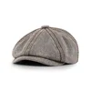 Peaked Cap Retro Octagonal Hat Women's New British Literary Newspaper Children's Hat Men 2020 Autumn And Winter Berets 5