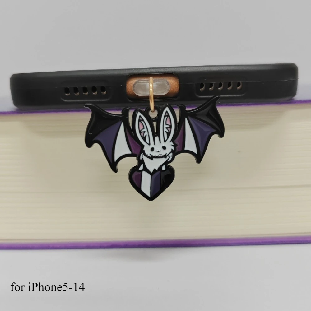 Halloween Bat Phone Dust Plug Charm – Festive Charge Port Accessory with Dust Protection