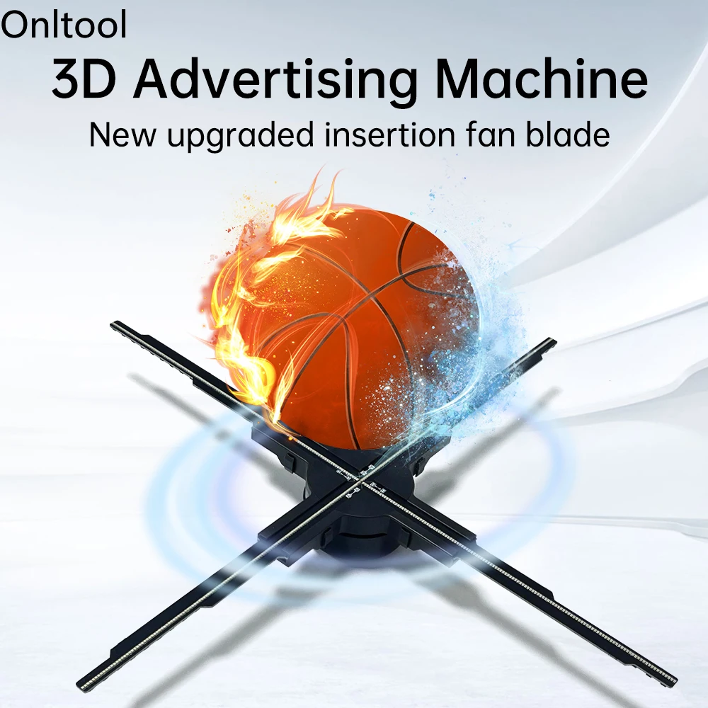 60cm 3D Hologram Fan Projector Wifi LED Holographic Player support Video Shop Supermarket Advertising Display Light