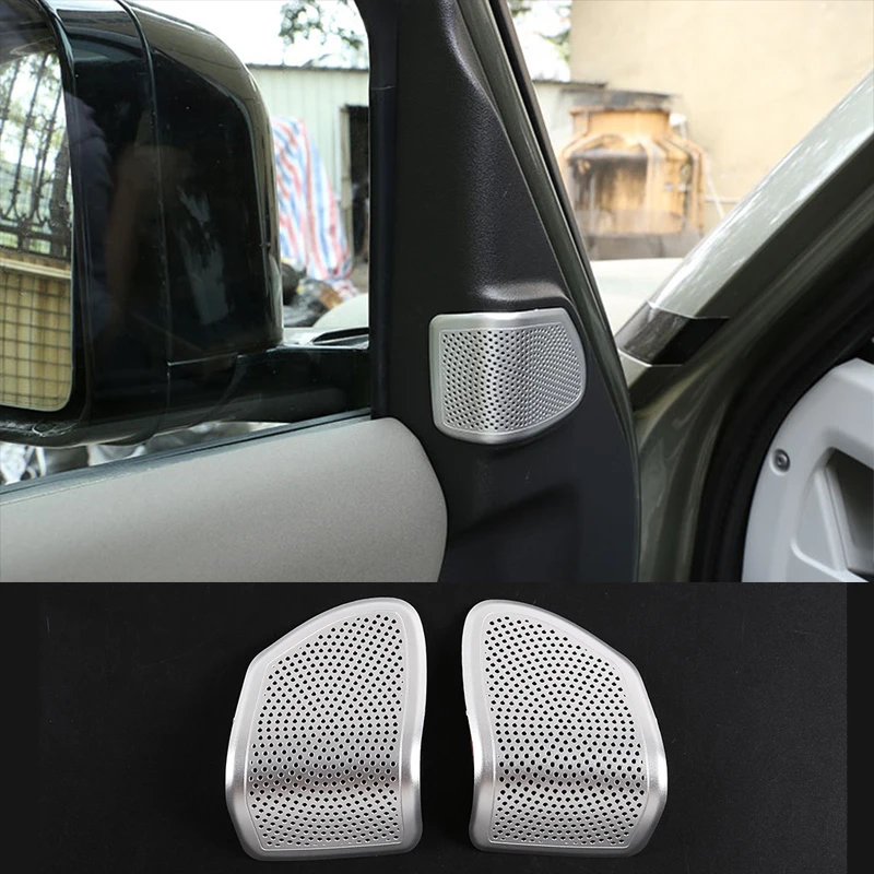 

Aluminum Alloy Car Styling for Land Rover Defender 110 130 2020 Audio Speaker Tweeters Cover Trim Silver Car Interior Accessory