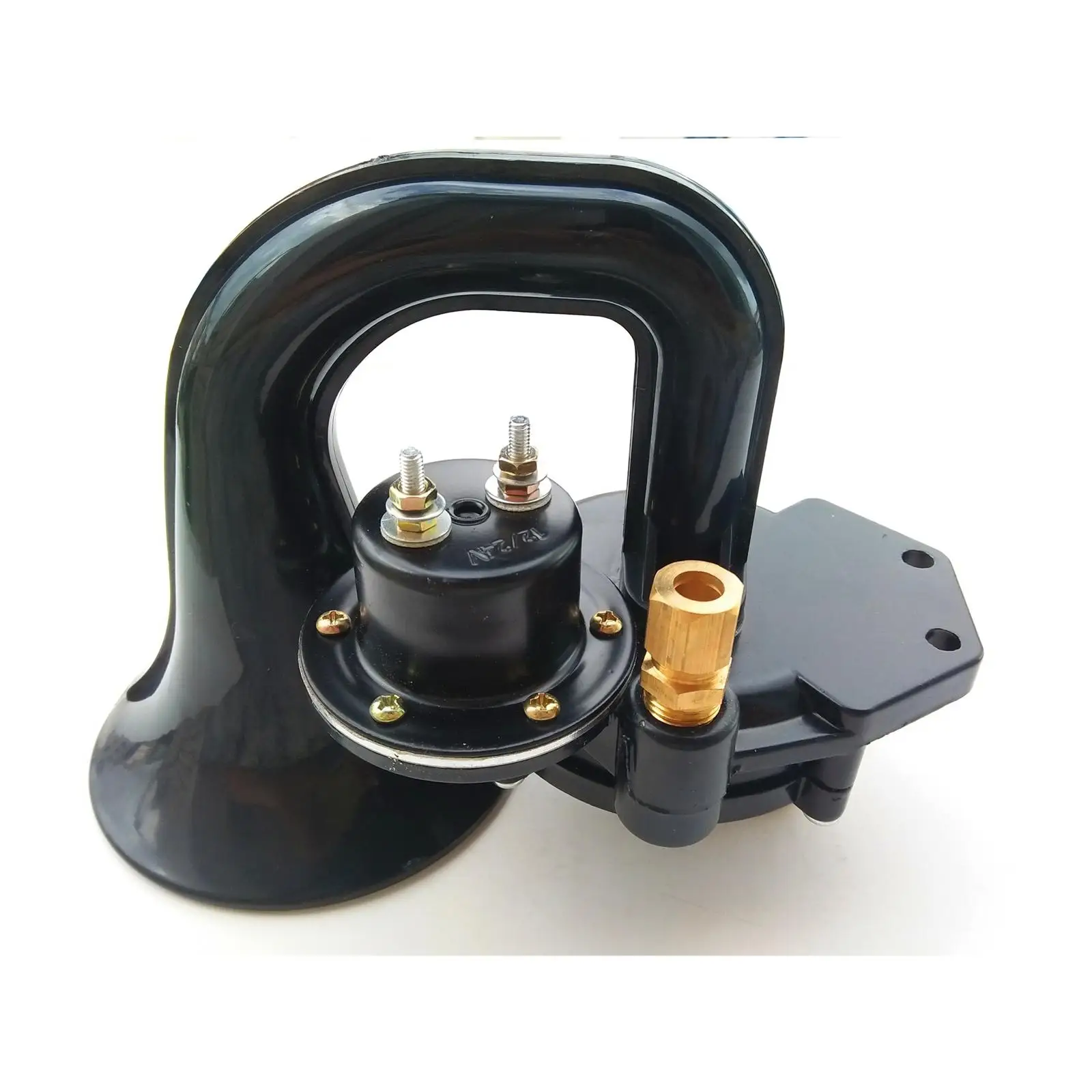 Air Horn 12V 24V with Compressor Small Snail 10A Compact 120dB Electric Loud Car Horn Fit for Car Trucks Train Boat Vehicles