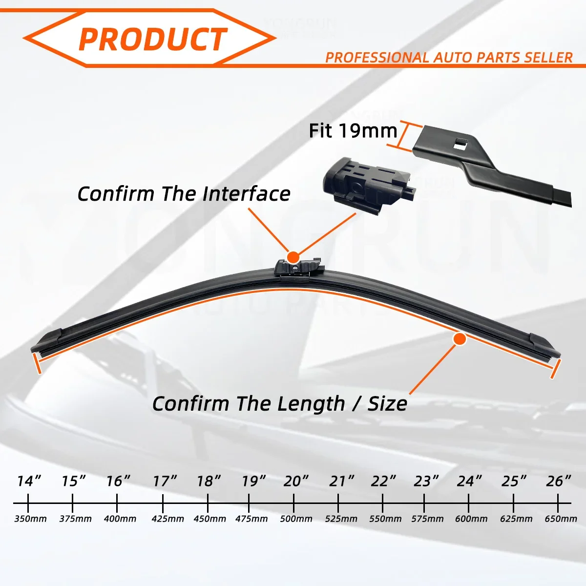 3PCS Car Wiper for LAND ROVER Evoque L538 2011-2017 Front Rear Windshield Four Seasons durable Accessories 2011 2012 2016 2017 6